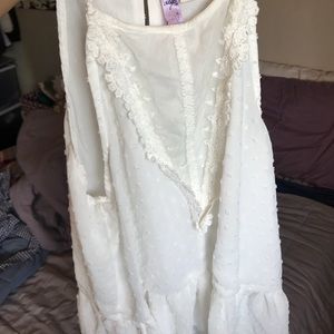 Flowy Peplum Dot Tank